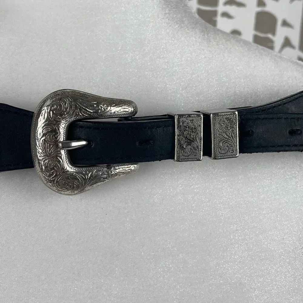 RARE Genuine Vintage Nickles Leather Belt Buffalo Indian Head 40